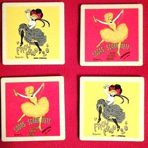 Coasters Set of 4 French/Italian Vintage look